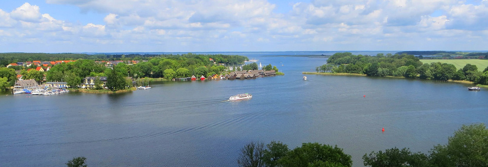 Blick auf die Mecklenburgische Seenplatte, Ausflugsziele