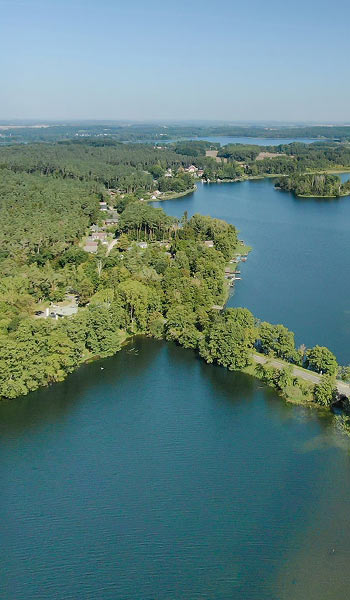 Krakow am See von oben - traumhafte Landschaft für den Erholungsurlaub