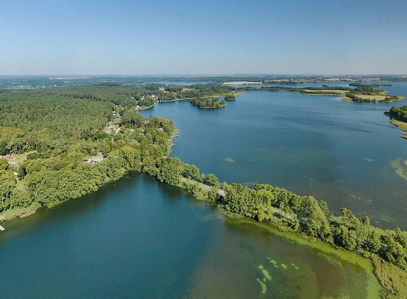 Krakow am See von oben - traumhafte Landschaft für den Erholungsurlaub