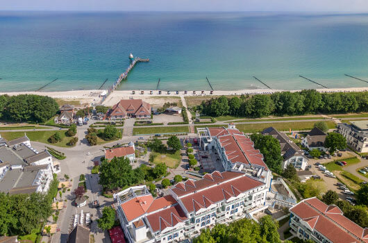 Zingst Aparthotel von oben